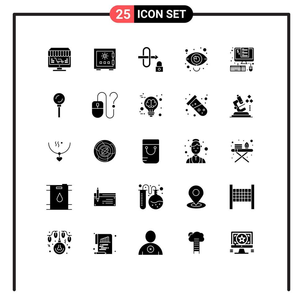 25 Creative Icons Modern Signs and Symbols of market business protection security gateway Editable Vector Design Elements