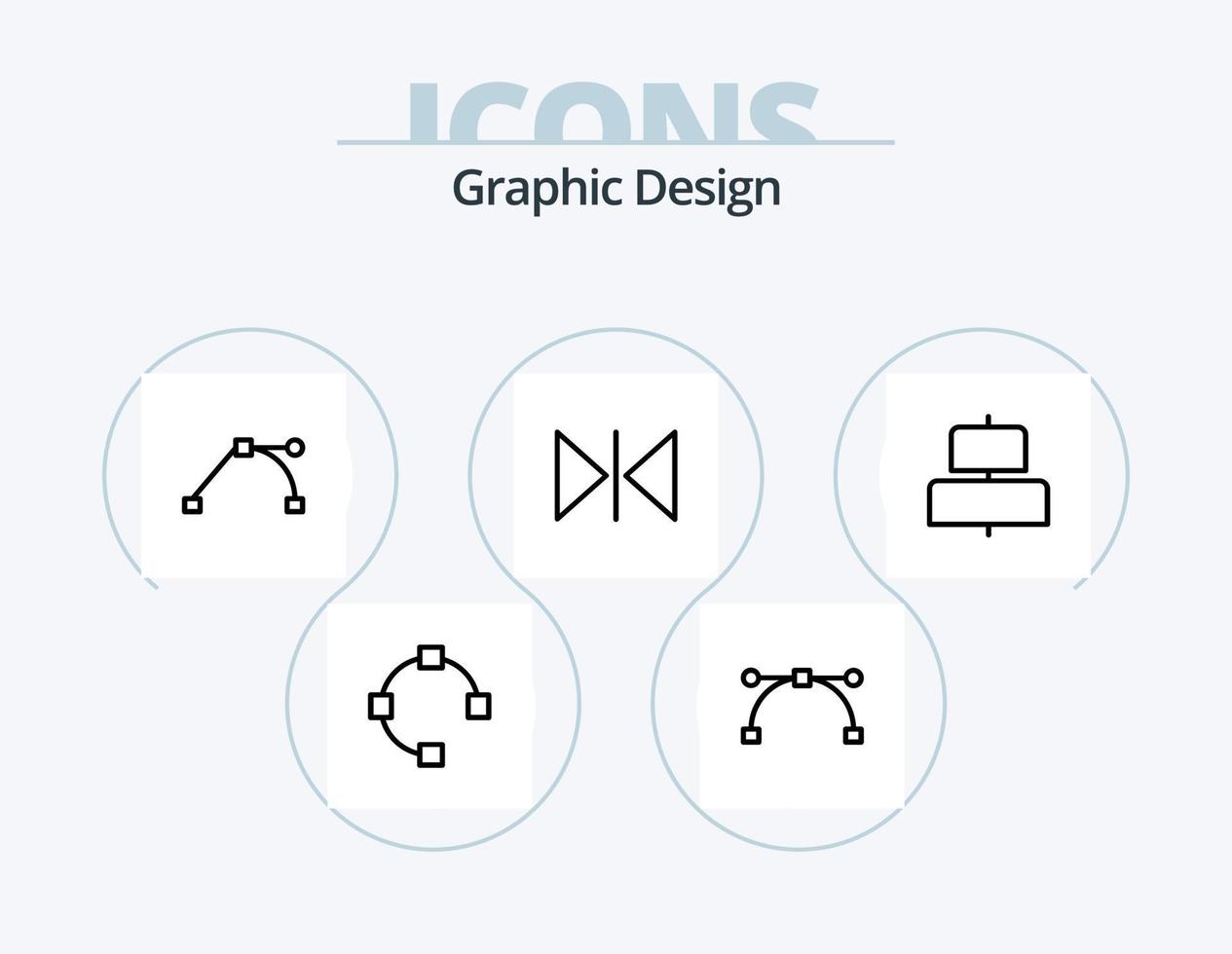 paquete de iconos de línea de diseño 5 diseño de iconos. . abajo. . izquierda vector