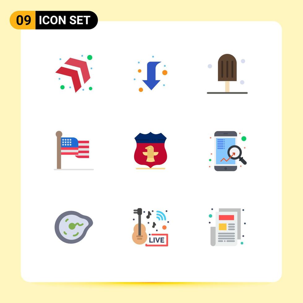 Stock Vector Icon Pack of 9 Line Signs and Symbols for security usa dessert sheild thanksgiving Editable Vector Design Elements