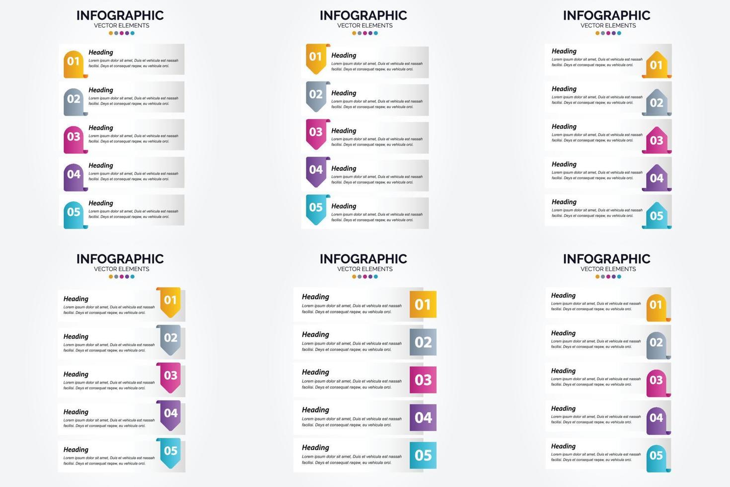 Use these vector illustrations to create eye-catching infographics for advertising. brochures. flyers. and magazines.