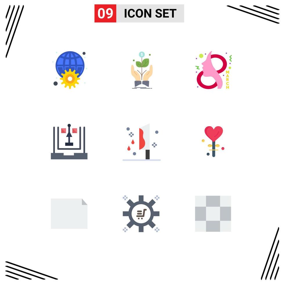 paquete de iconos de vectores de stock de 9 signos y símbolos de línea para el desarrollo de plantas de codificación elementos de diseño de vectores editables femeninos femeninos
