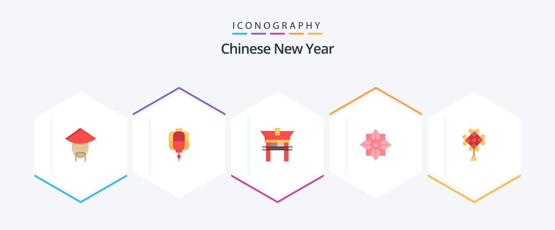 Chinese New Year 25 Flat icon pack including newyear. new. newyear. chinese. decoration vector