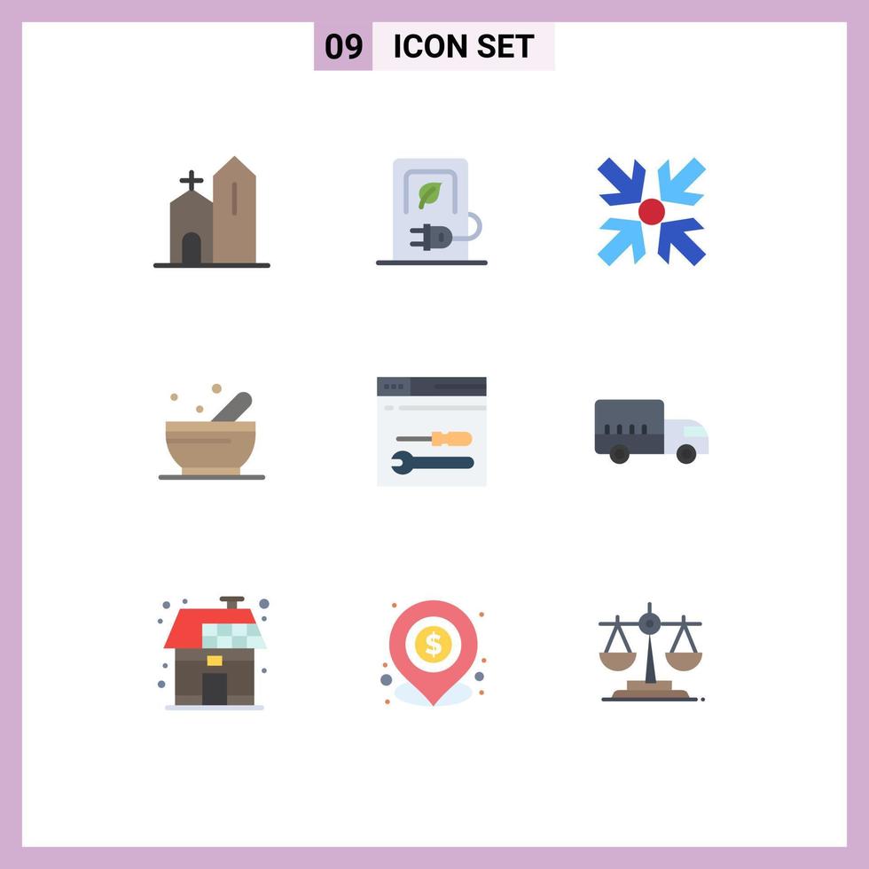 9 Creative Icons Modern Signs and Symbols of service science stations soup minimize Editable Vector Design Elements