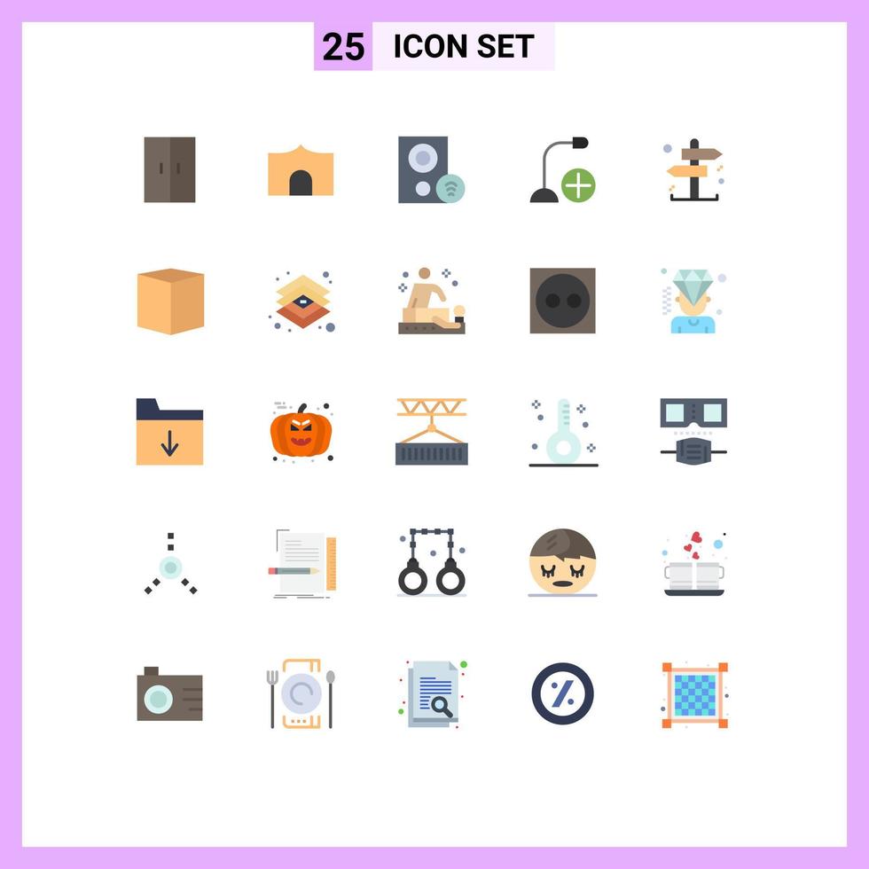 Group of 25 Modern Flat Colors Set for gadget computers medieval add hardware Editable Vector Design Elements