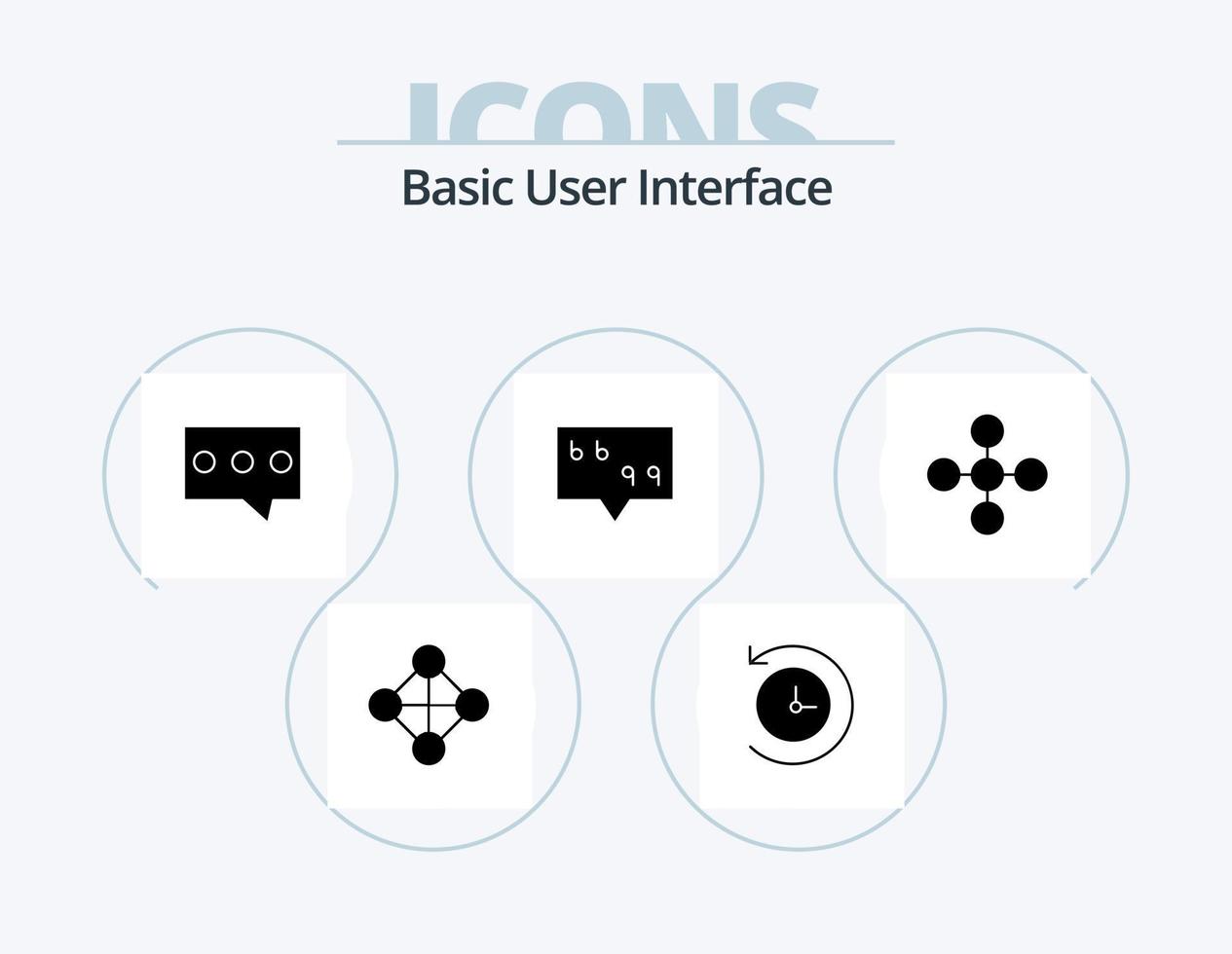 paquete de iconos de glifos básicos 5 diseño de iconos. . compartir. mensaje. red. central vector