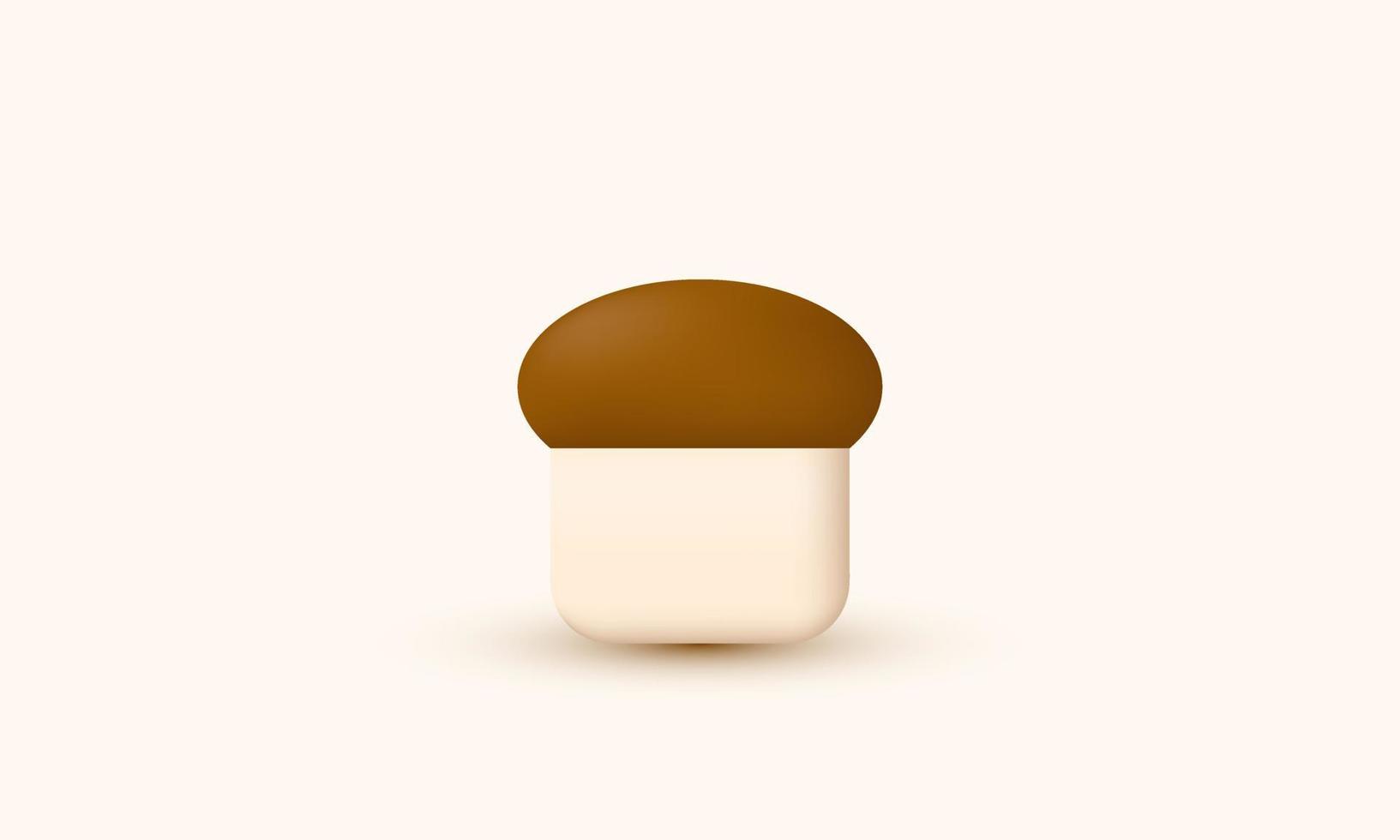 illustration realistic bread icon 3d creative isolated on background vector