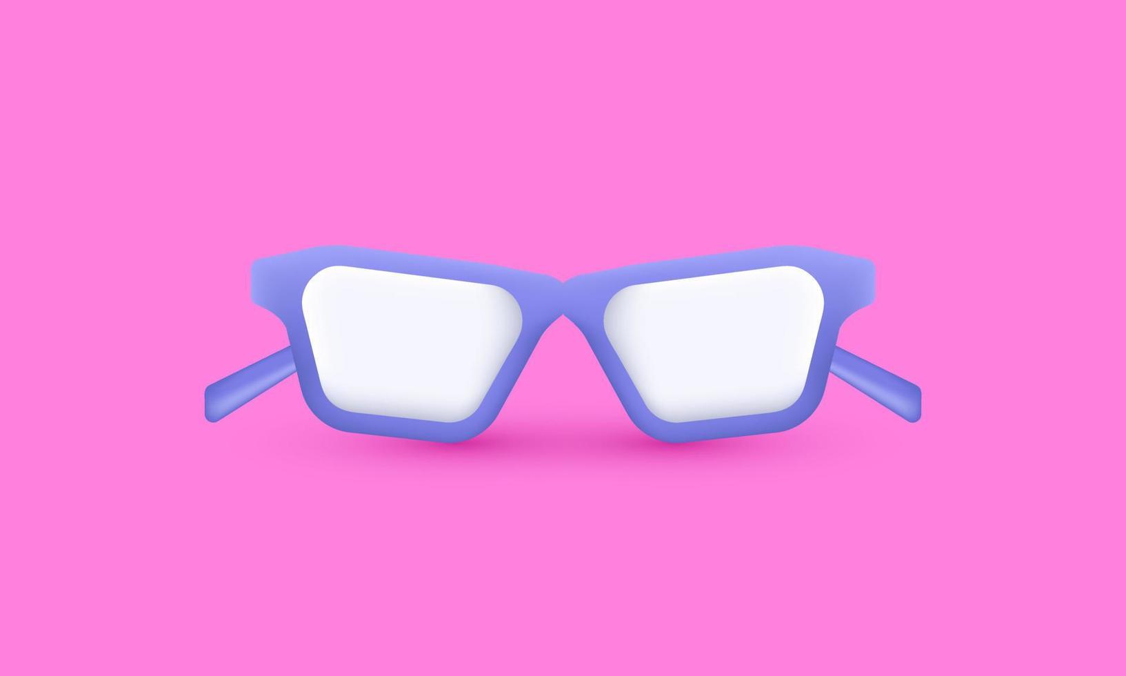 ilustración gafas de sol realistas diferentes gafas de moda 3d creativo aislado en el fondo vector