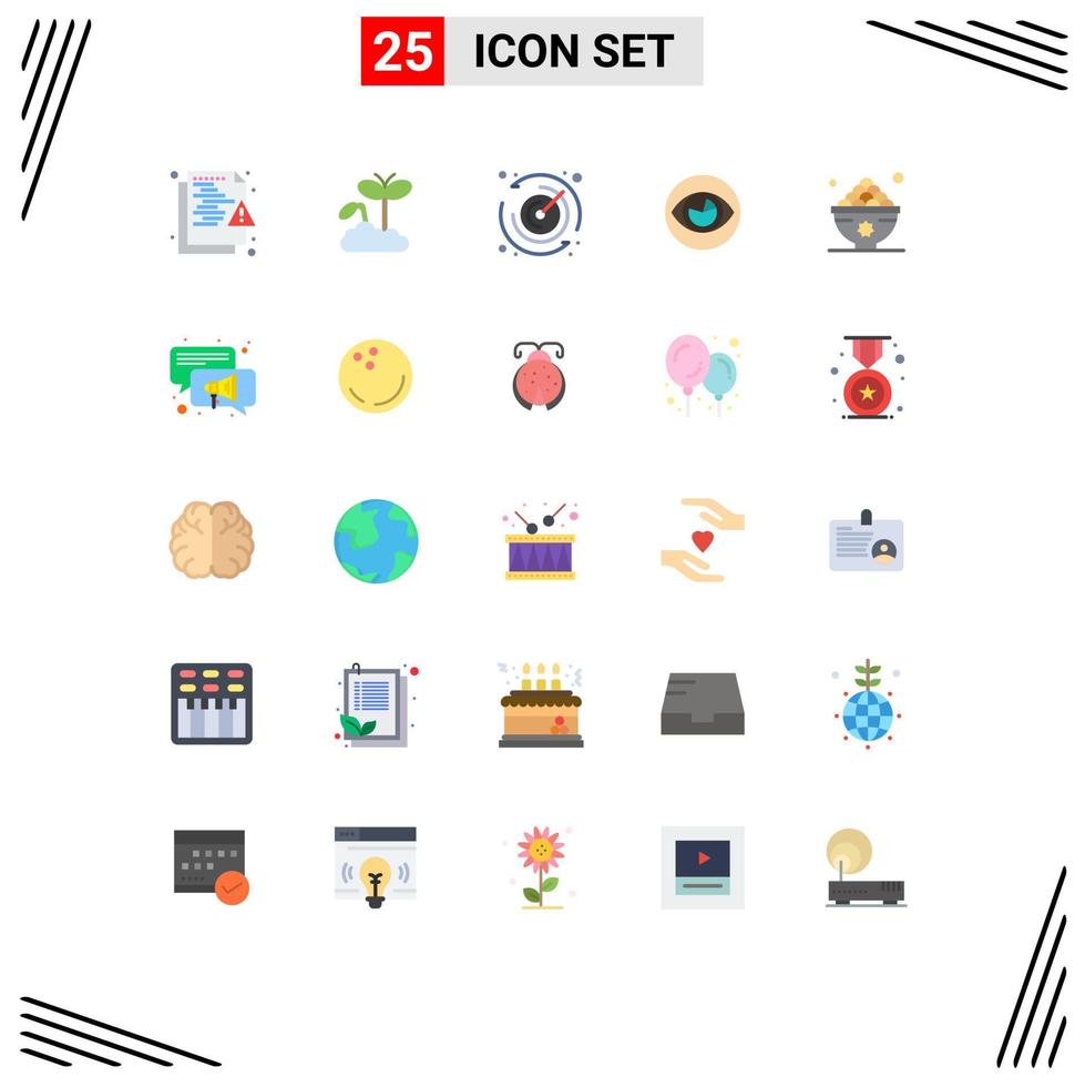 25 Creative Icons Modern Signs and Symbols of dates reality plant view vision Editable Vector Design Elements