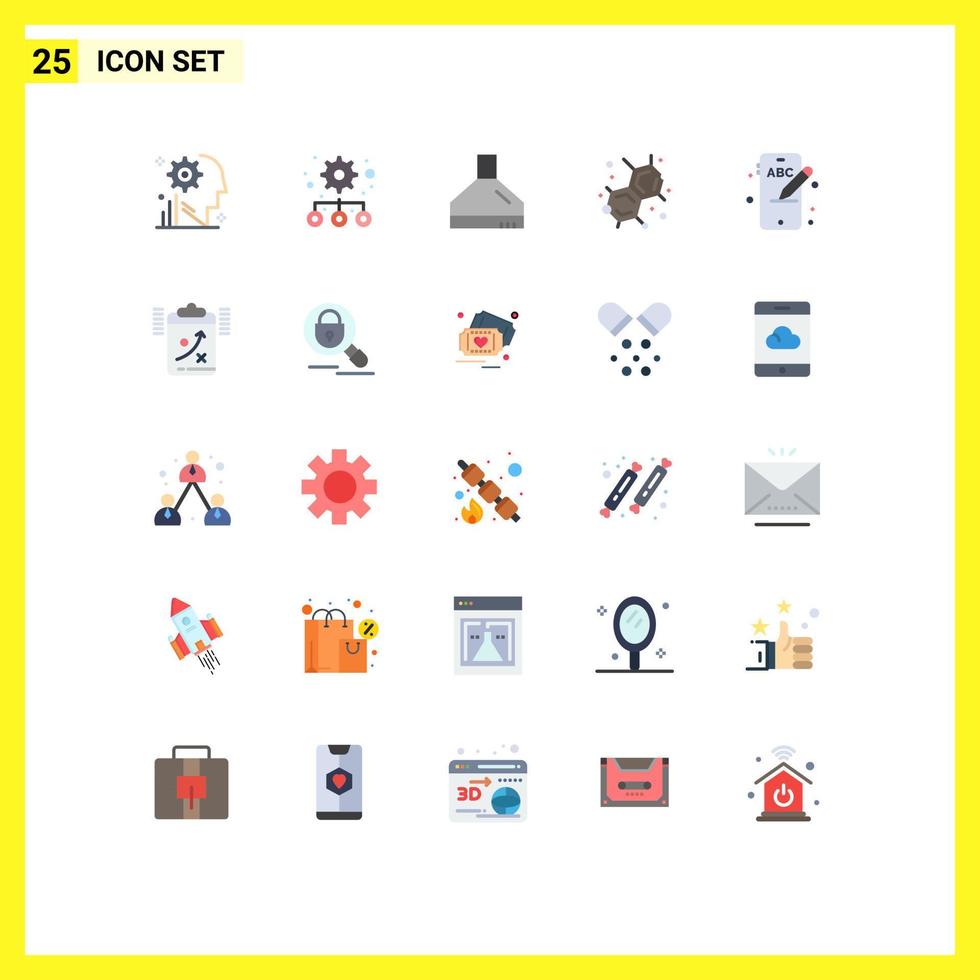 Set of 25 Modern UI Icons Symbols Signs for clipboard education extractor mobile education Editable Vector Design Elements