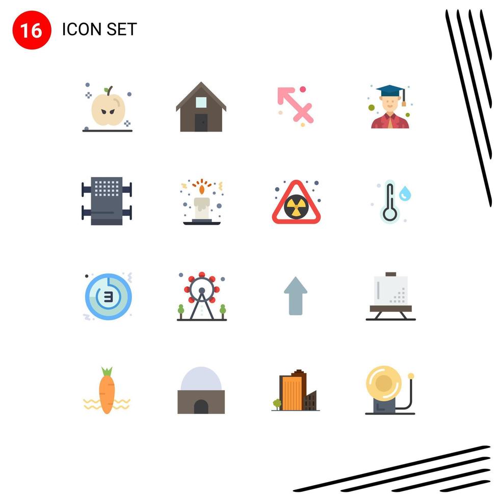 Editable Vector Line Pack of 16 Simple Flat Colors of room rack astrology male avatar Editable Pack of Creative Vector Design Elements