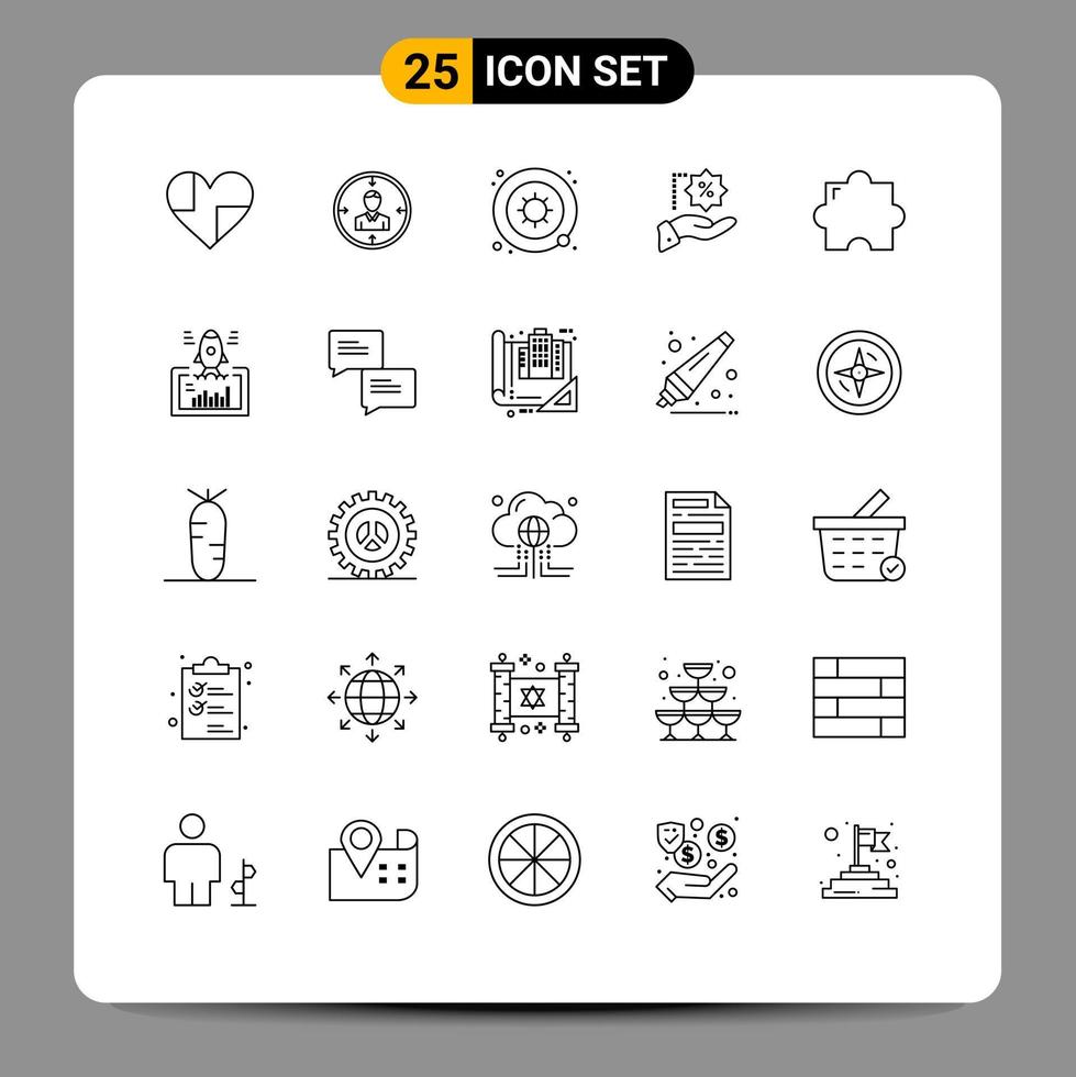 25 Line concept for Websites Mobile and Apps precentage science hunting virus bacteria Editable Vector Design Elements