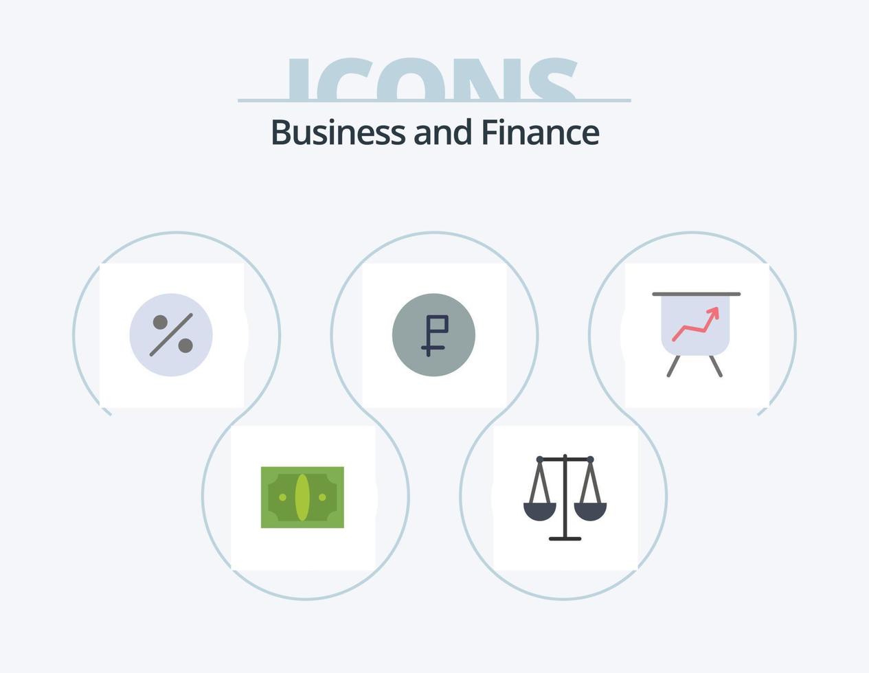 Finance Flat Icon Pack 5 Icon Design. . board. finance. ruble. currency vector