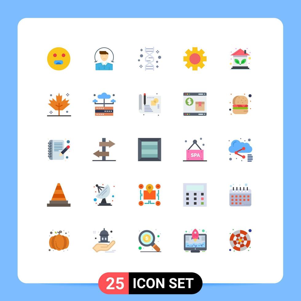 Stock Vector Icon Pack of 25 Line Signs and Symbols for ecological setting chromosome education genome Editable Vector Design Elements
