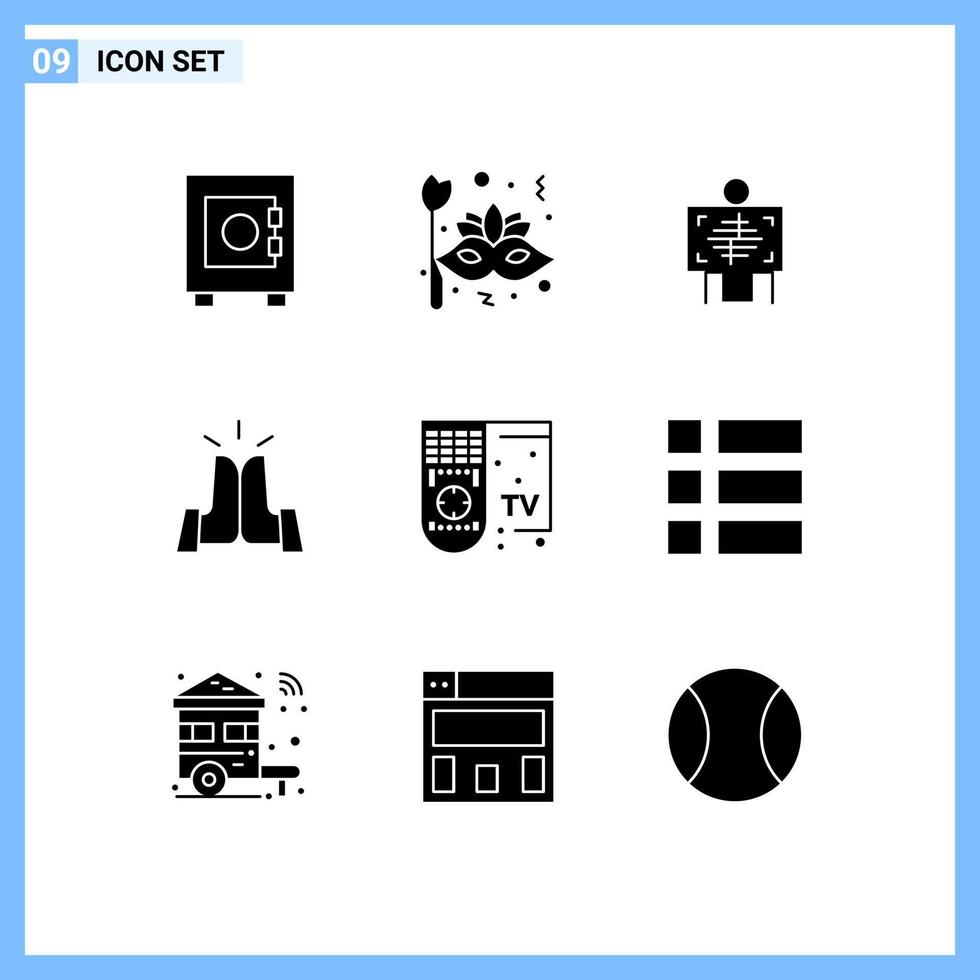 9 Creative Icons Modern Signs and Symbols of control high xray friends best Editable Vector Design Elements