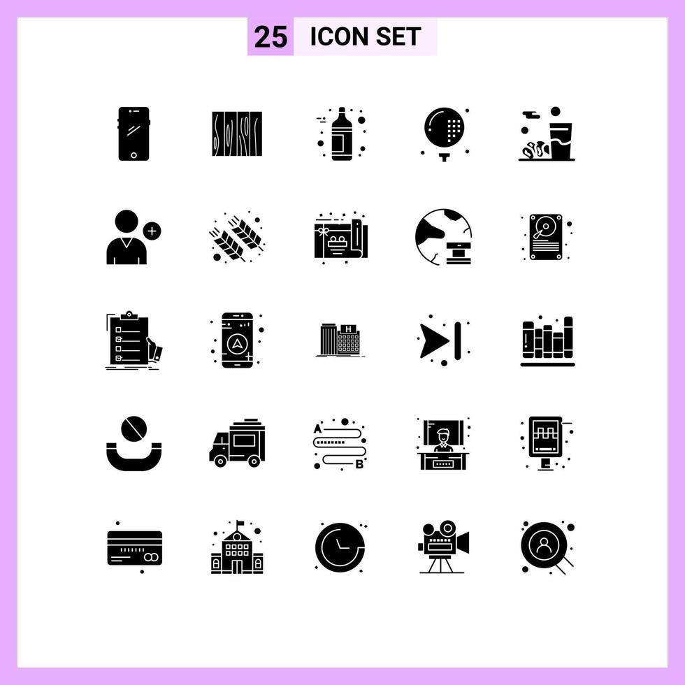 Stock Vector Icon Pack of 25 Line Signs and Symbols for game athletics design activities bottle Editable Vector Design Elements