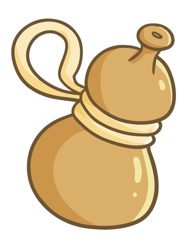 Funny and cute pumpkin bottle owned by drunken master vector