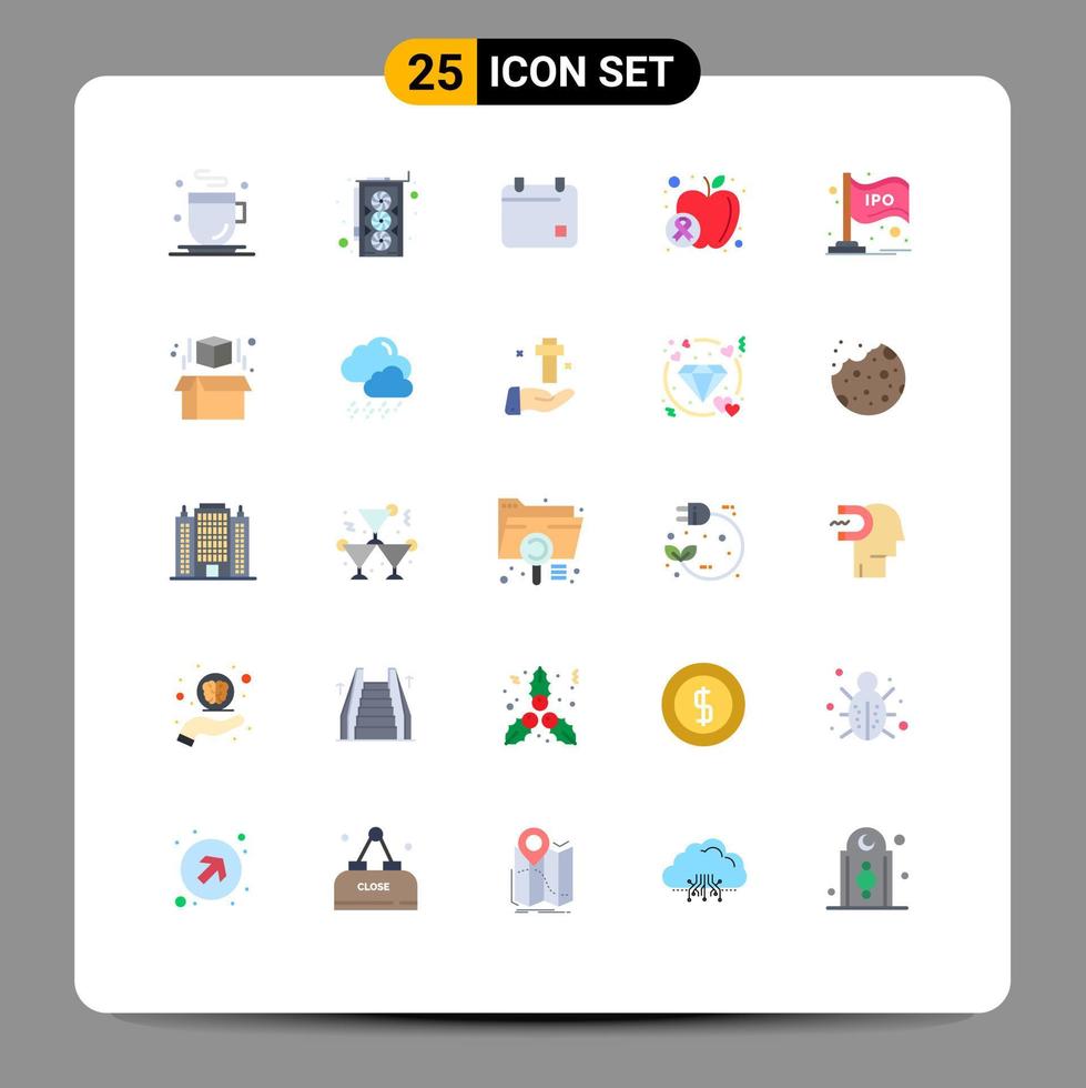 paquete de iconos de vector de stock de 25 signos y símbolos de línea para elementos de diseño de vector editables de bienestar de ipo de calendario de mercado de barras