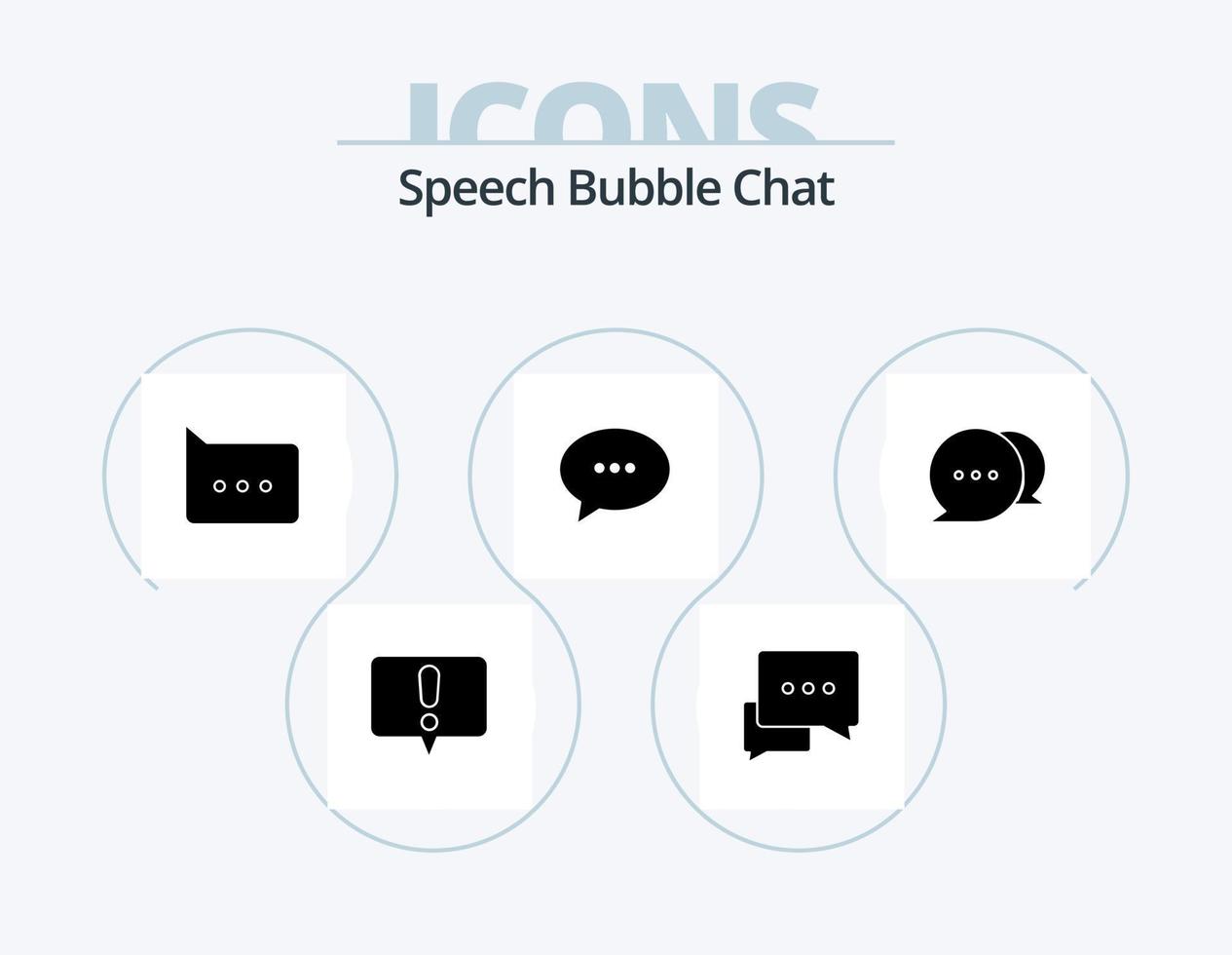 Chat Glyph Icon Pack 5 Icon Design. . messages. message vector