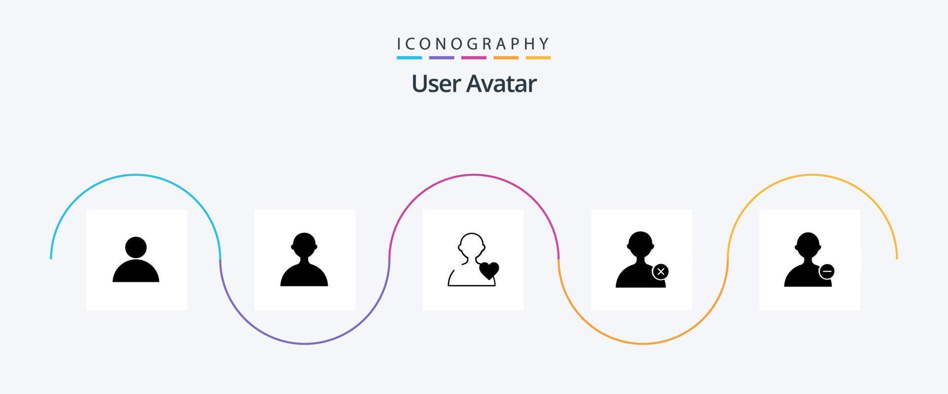 User Glyph 5 Icon Pack Including . heart. user. basic vector