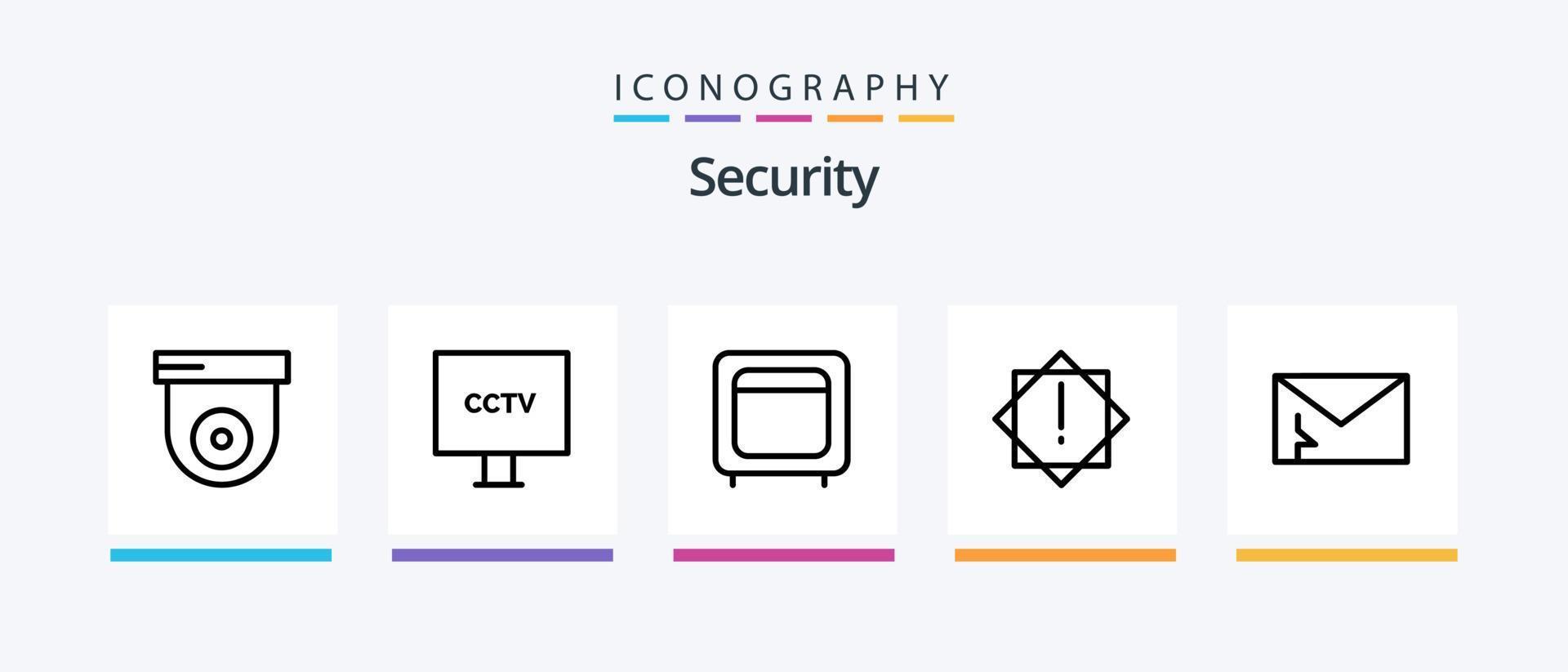 Security Line 5 Icon Pack Including dome. reader. lock. password. finger. Creative Icons Design vector