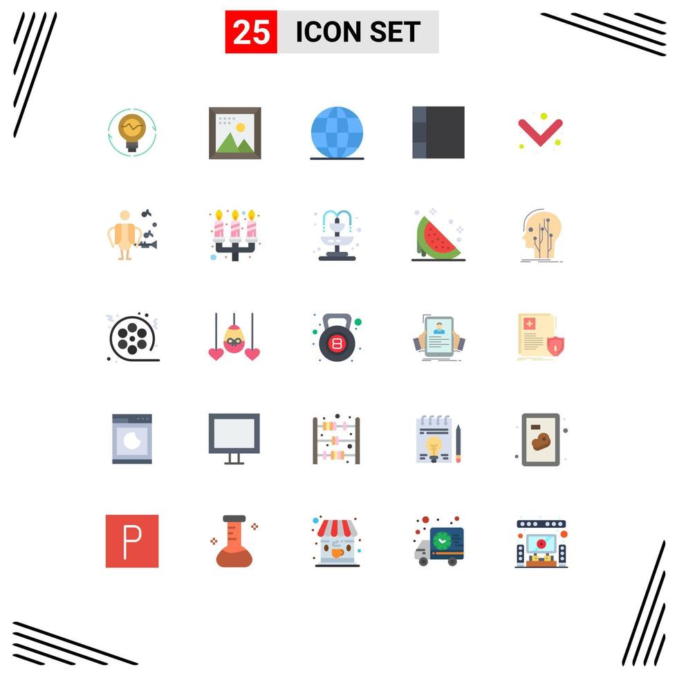 25 Flat Color concept for Websites Mobile and Apps layout school design office education Editable Vector Design Elements
