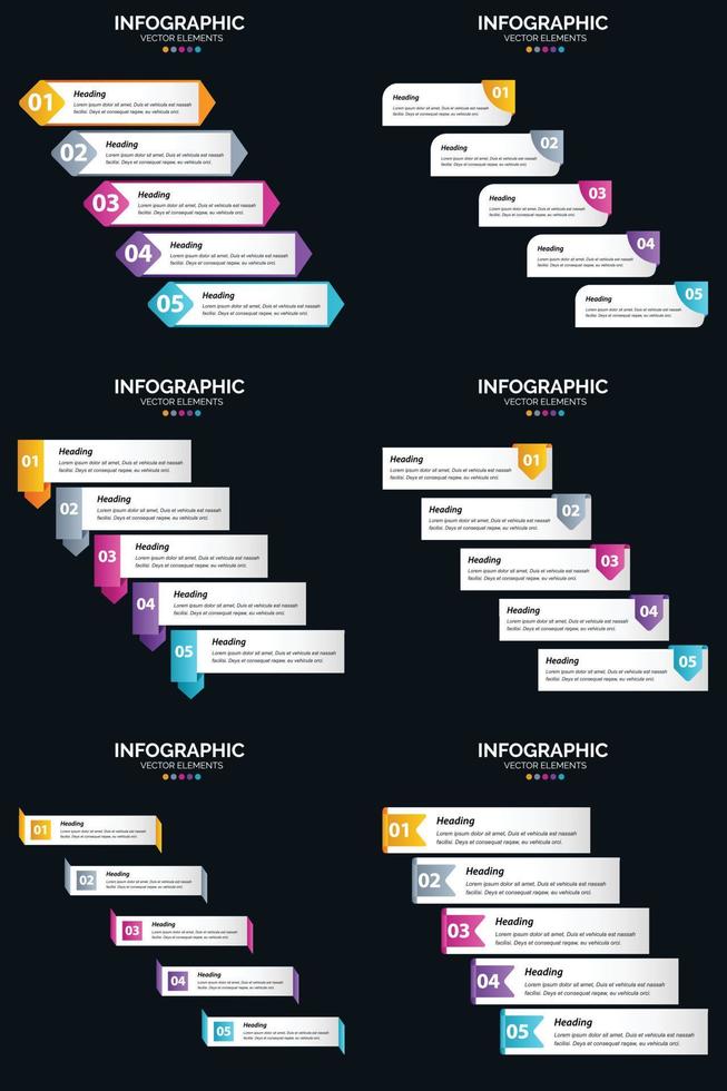 Impress your audience with our 5 Steps cycle diagrams and timelines. vector