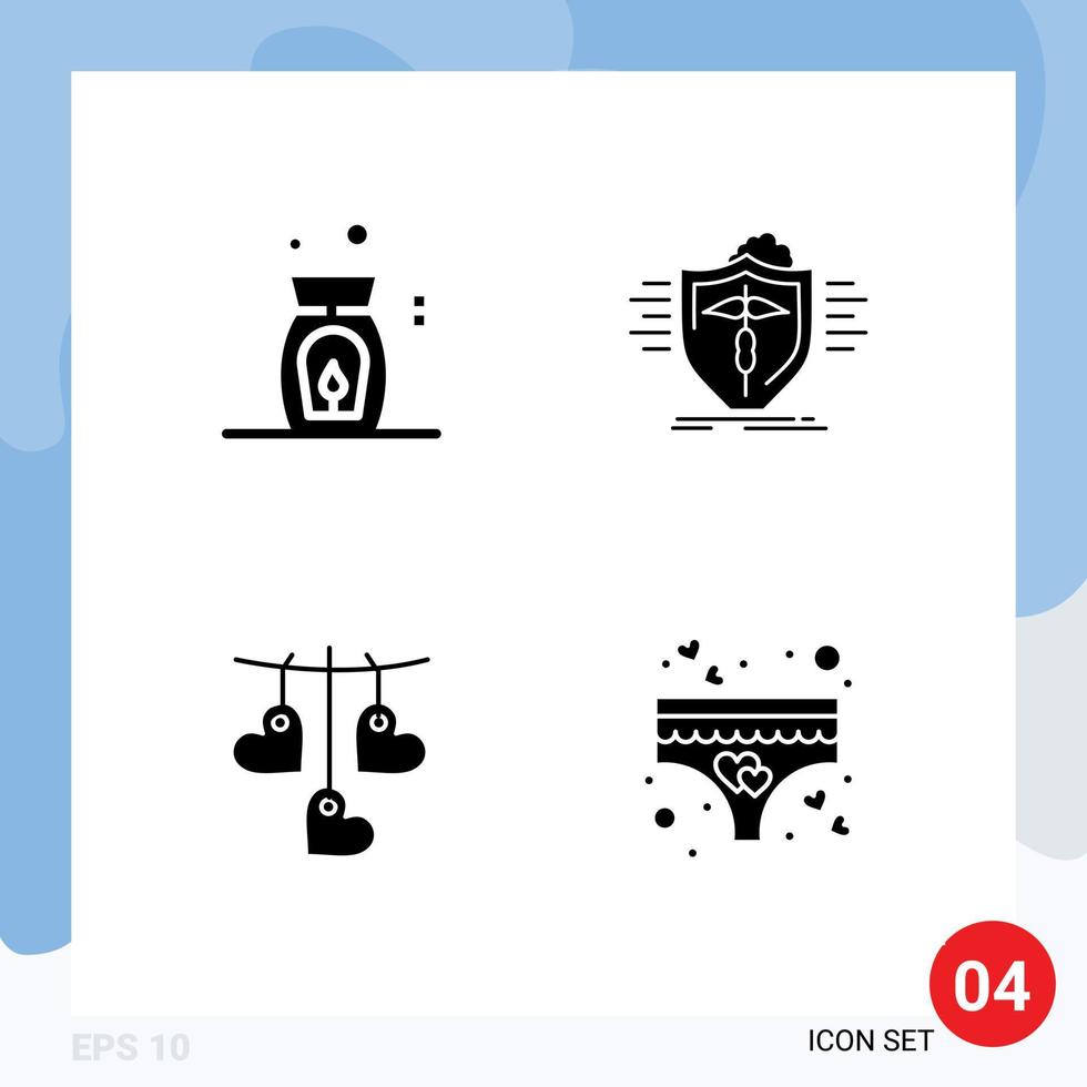 Set of Modern UI Icons Symbols Signs for aroma valentine insurance protection hanging Editable Vector Design Elements