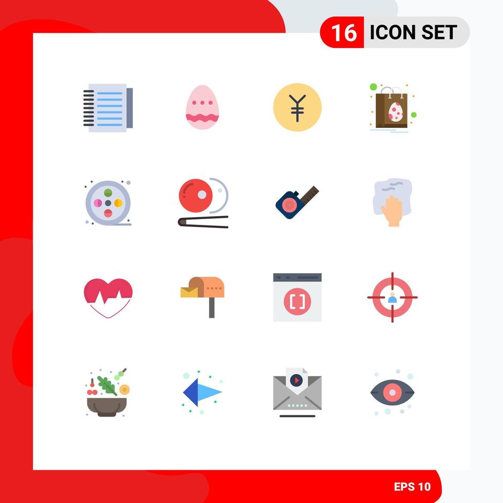 paquete de iconos de vector de stock de 16 signos y símbolos de línea para las artes compras de monedas reales paquete editable de elementos creativos de diseño de vectores de pascua