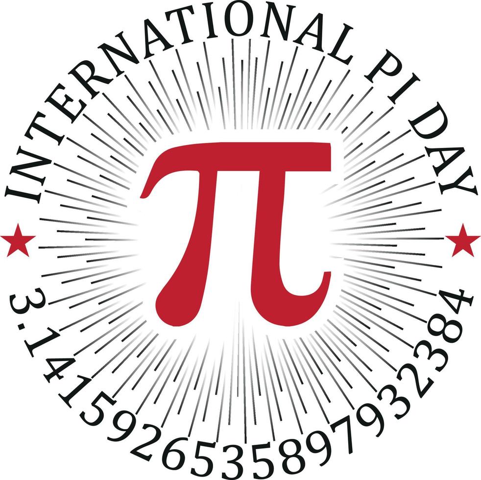 Happy pi day template design vector