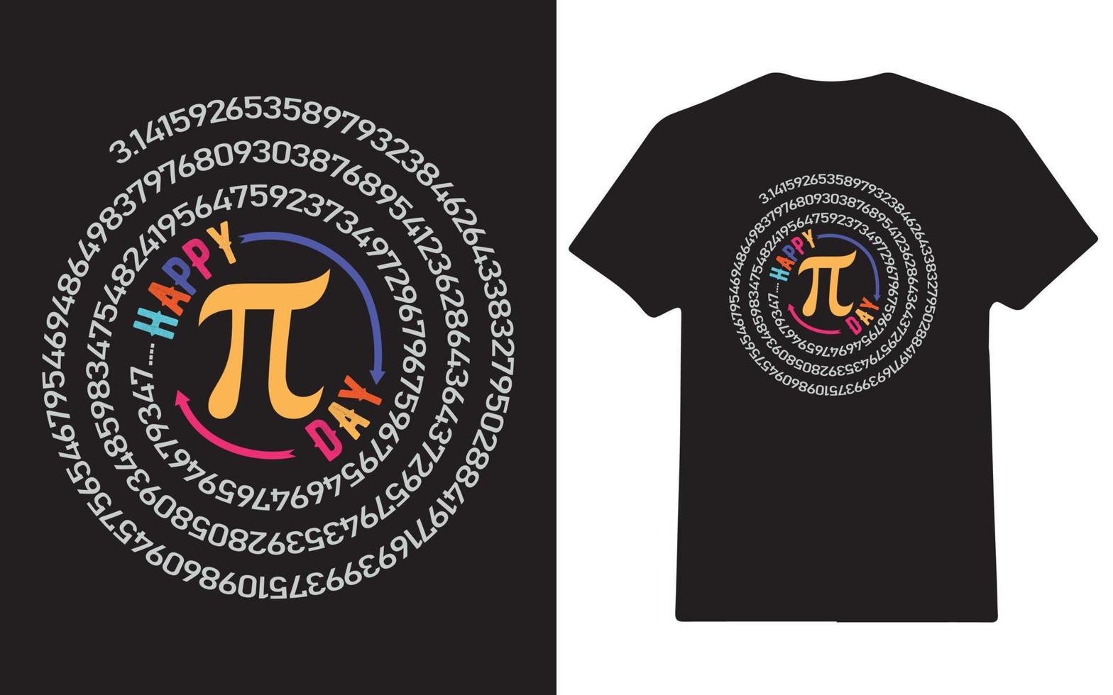 Happy pi day t-shirt design vector