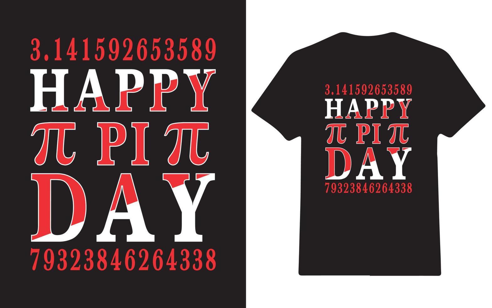 vector de diseño de camiseta feliz día pi