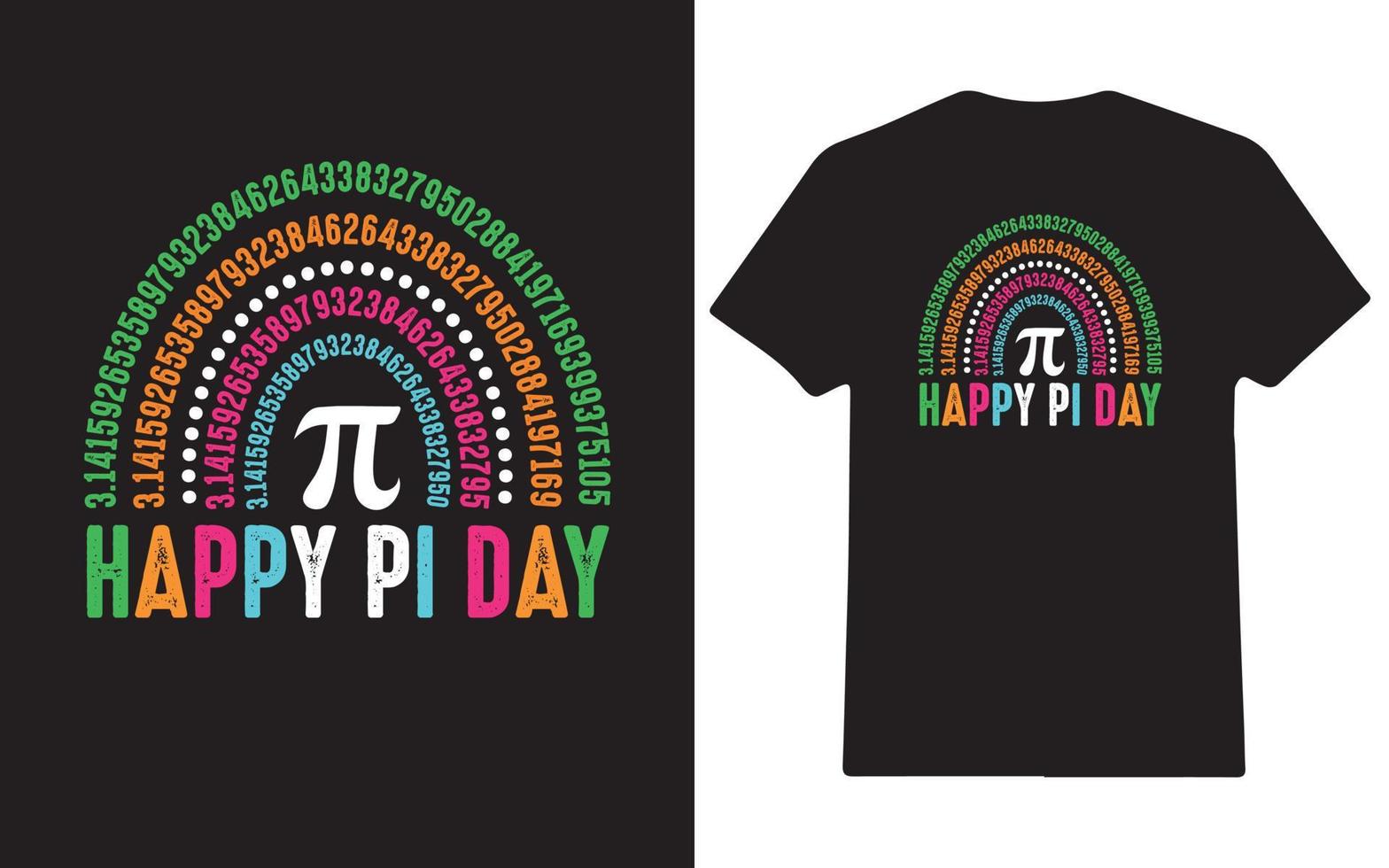 vector de diseño de camiseta feliz día pi