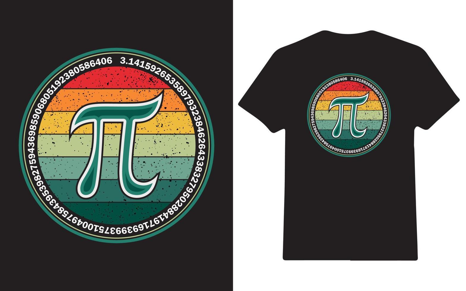 Happy pi day t-shirt design vector
