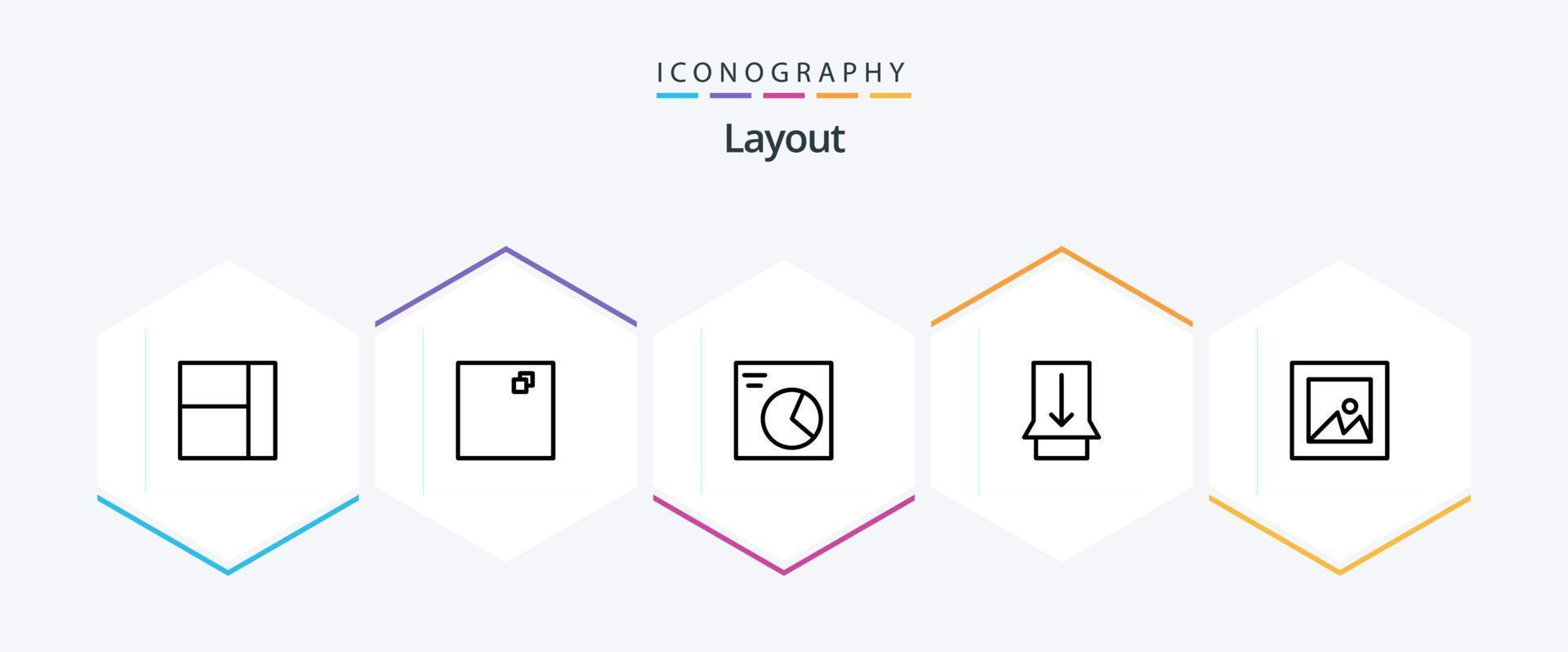 diseño de paquete de iconos de 25 líneas que incluye . deslizar. foto vector