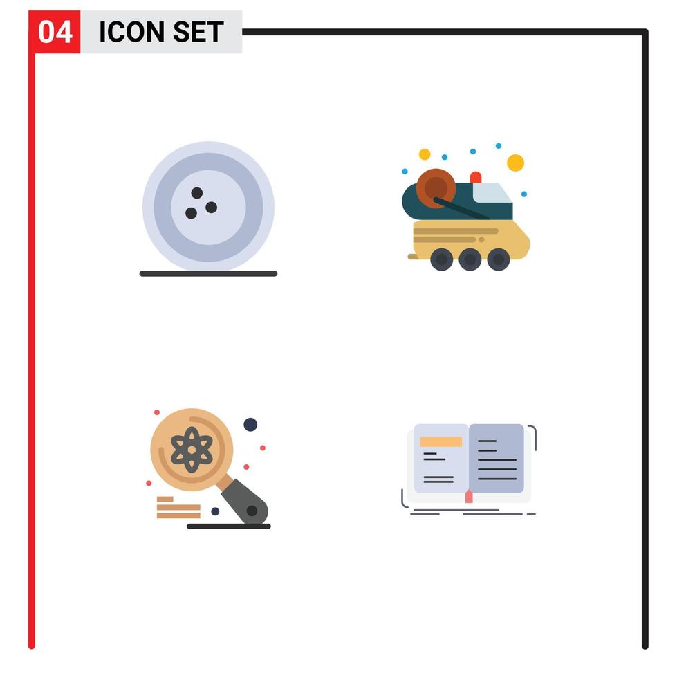 4 iconos planos universales establecidos para aplicaciones web y móviles premios elementos de diseño vectorial editables de espacio de bolos de computadora imac vector