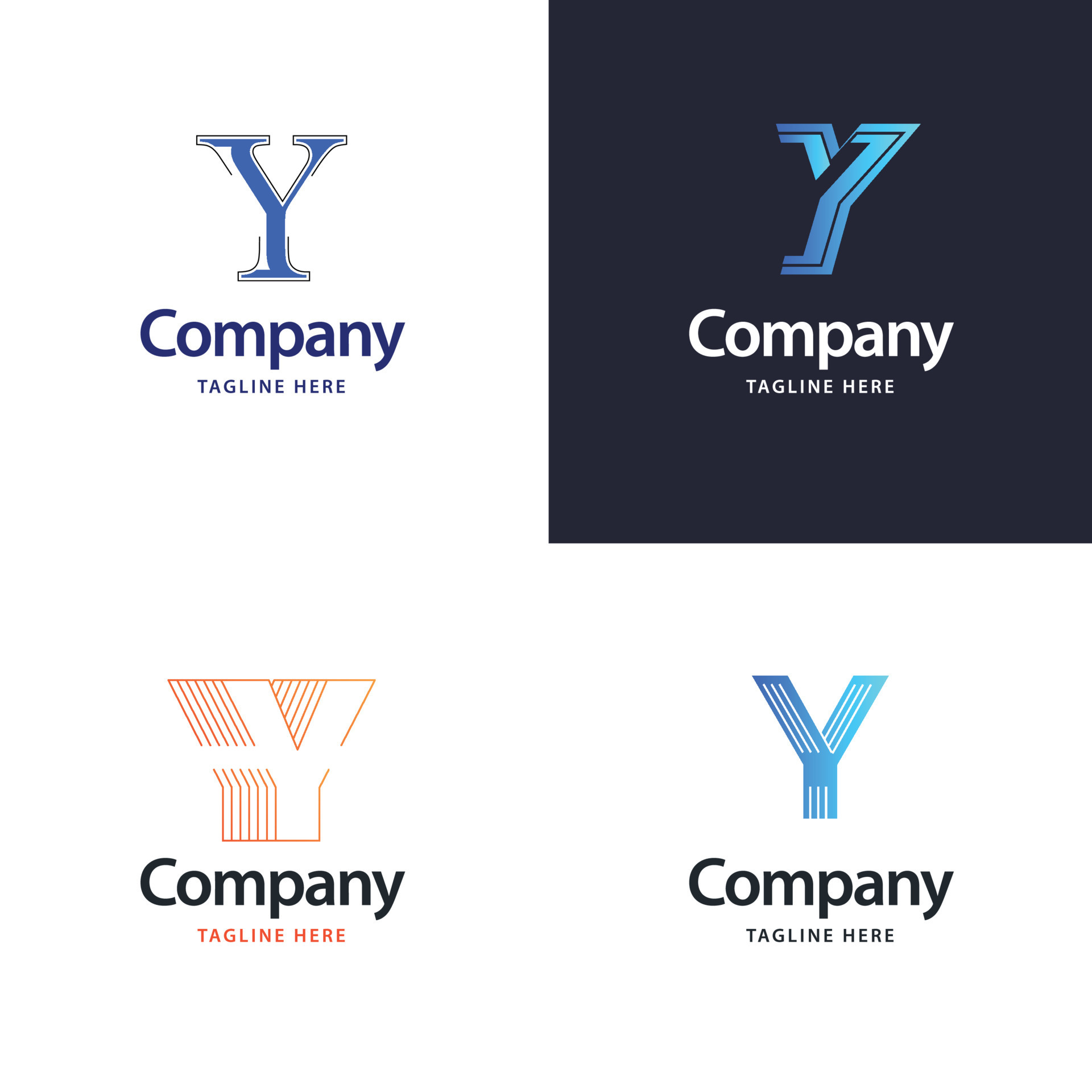 Letter Y Big Logo Pack Design Creative Modern logos design for your business 19250208 Vector Art