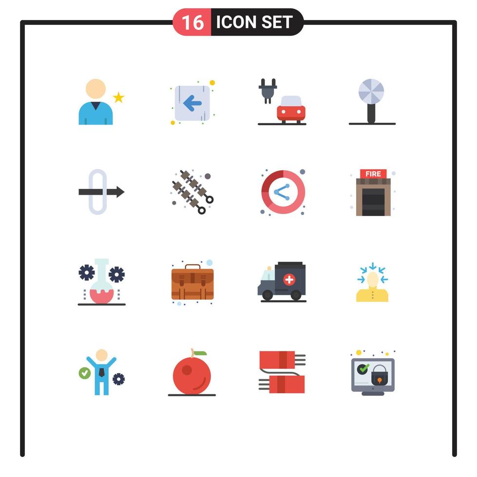 Set of 16 Vector Flat Colors on Grid for bbq gateway charge toy infancy Editable Pack of Creative Vector Design Elements