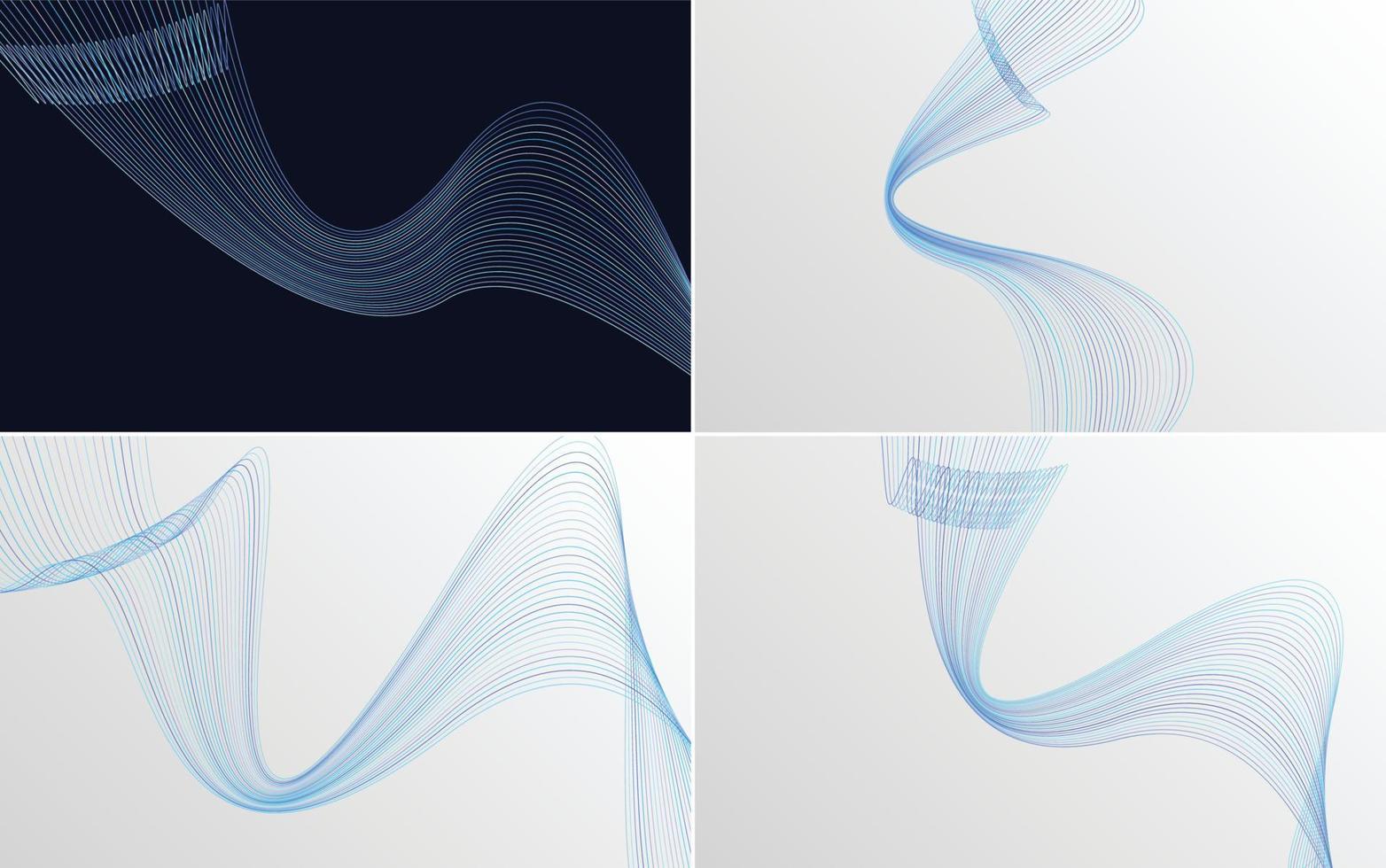 Modern wave curve abstract vector background for a playful presentation