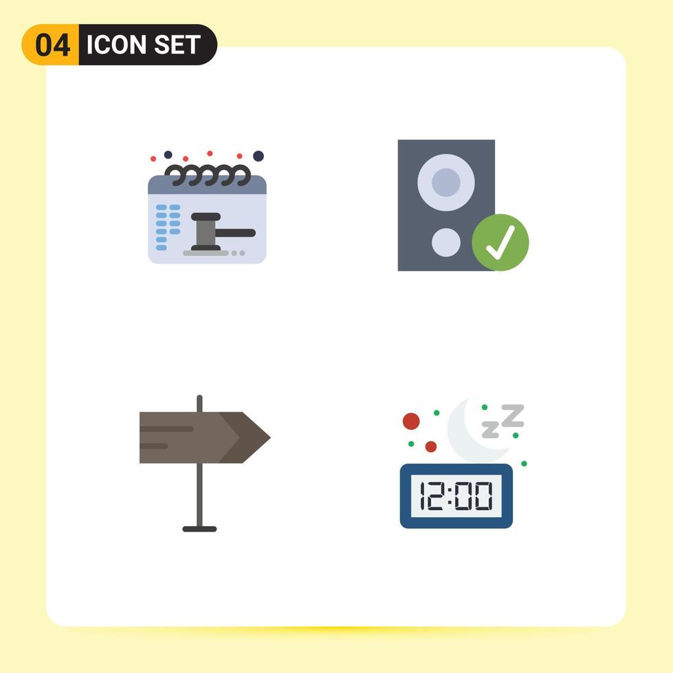 4 Creative Icons Modern Signs and Symbols of appointment direction balance gadget pointer Editable Vector Design Elements