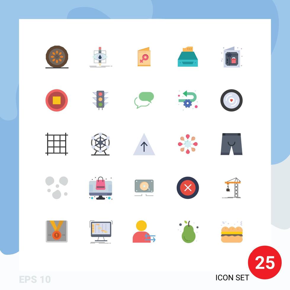25 Creative Icons Modern Signs and Symbols of data accounting research files symbol Editable Vector Design Elements