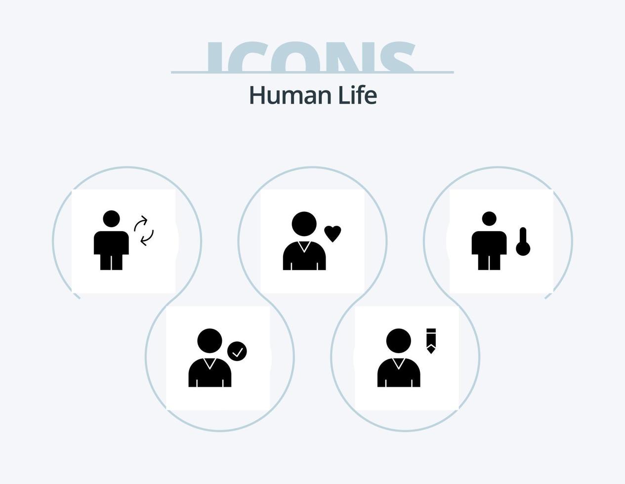 Human Glyph Icon Pack 5 Icon Design. human. body. human. avatar. friend vector