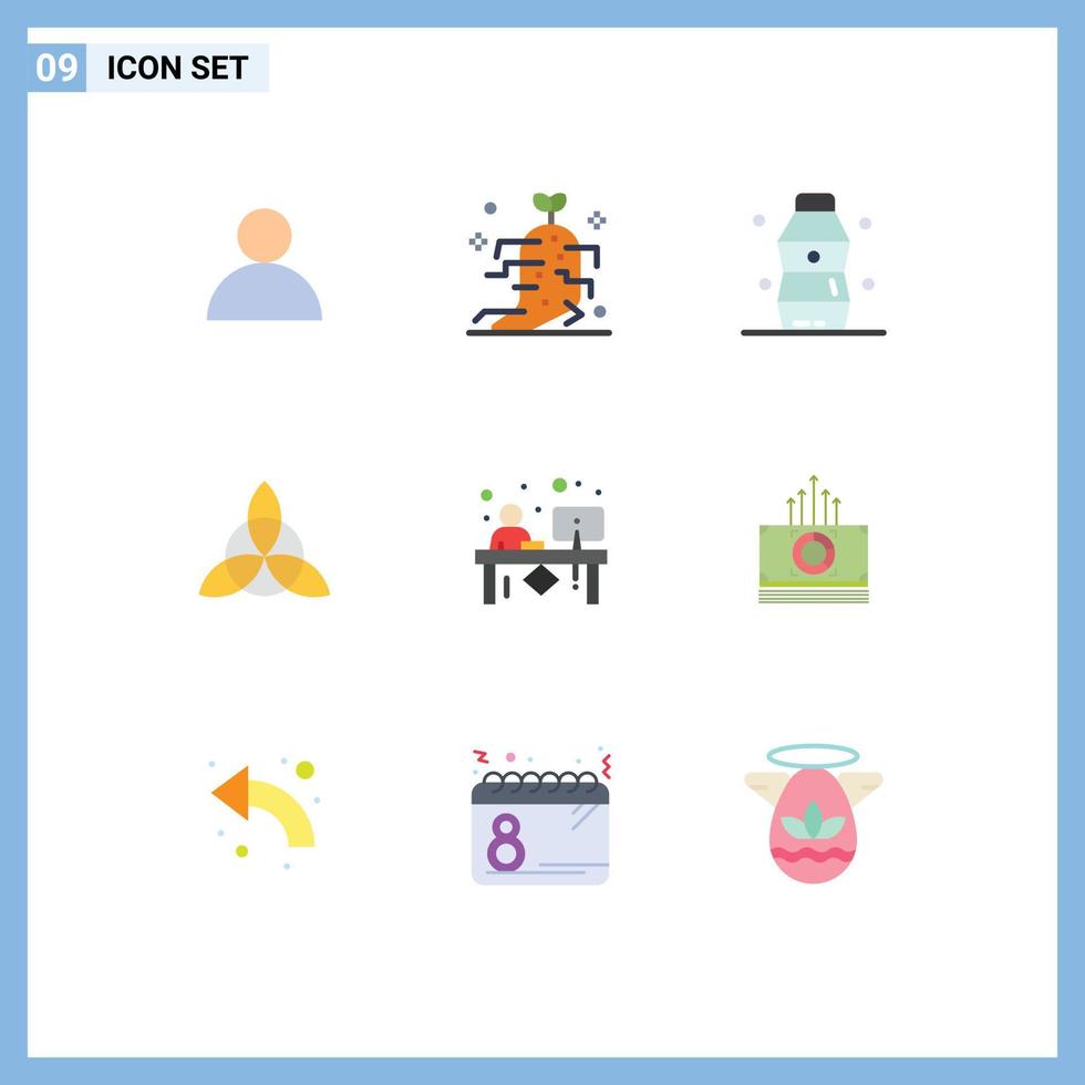 9 Thematic Vector Flat Colors and Editable Symbols of front counter drink clerk ireland Editable Vector Design Elements