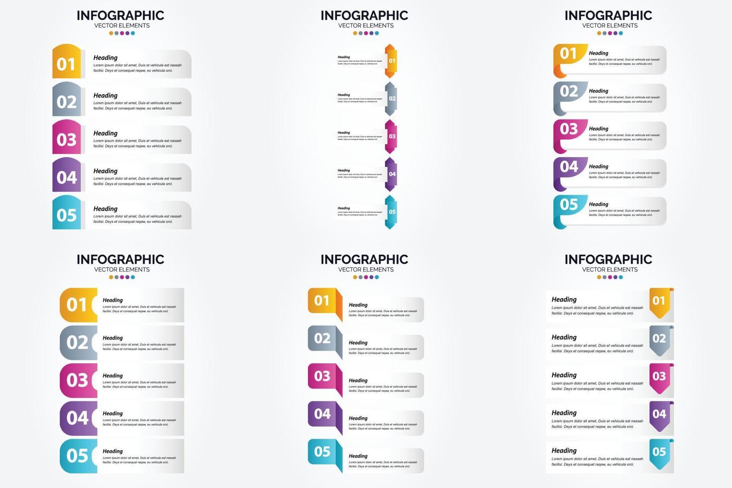 use estas ilustraciones vectoriales en sus infografías para publicidad. folletos volantes y revistas. vector