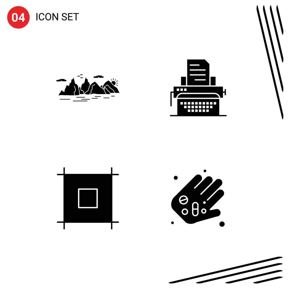 Creative Icons Modern Signs and Symbols of mountain layout nature typing web Editable Vector Design Elements