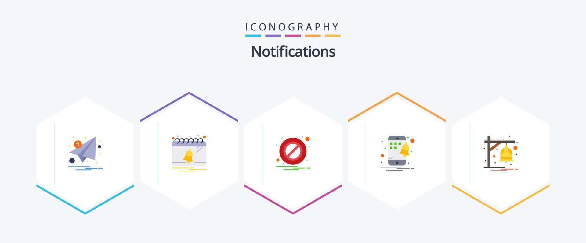 Notifications 25 Flat icon pack including notification. alarm. notification. smartphone. mobile vector