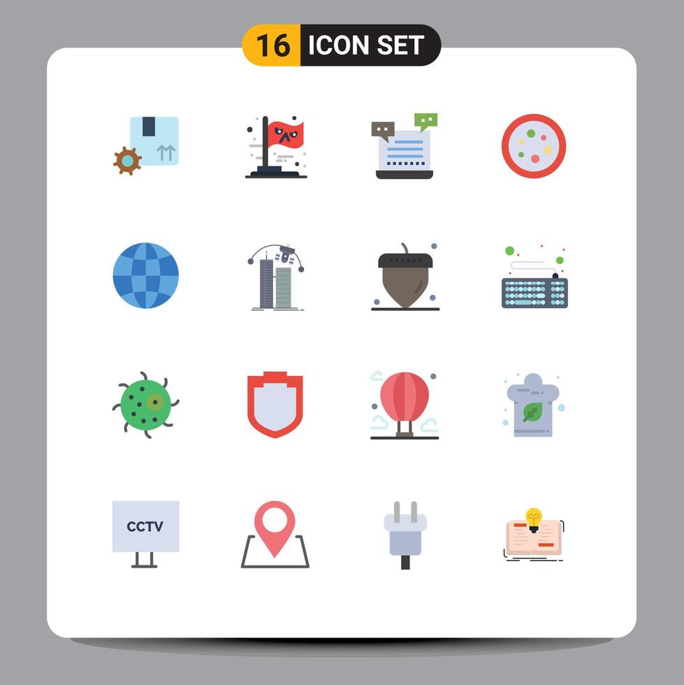 Universal Icon Symbols Group of 16 Modern Flat Colors of laboratory equipment ai chemistry valentine Editable Pack of Creative Vector Design Elements