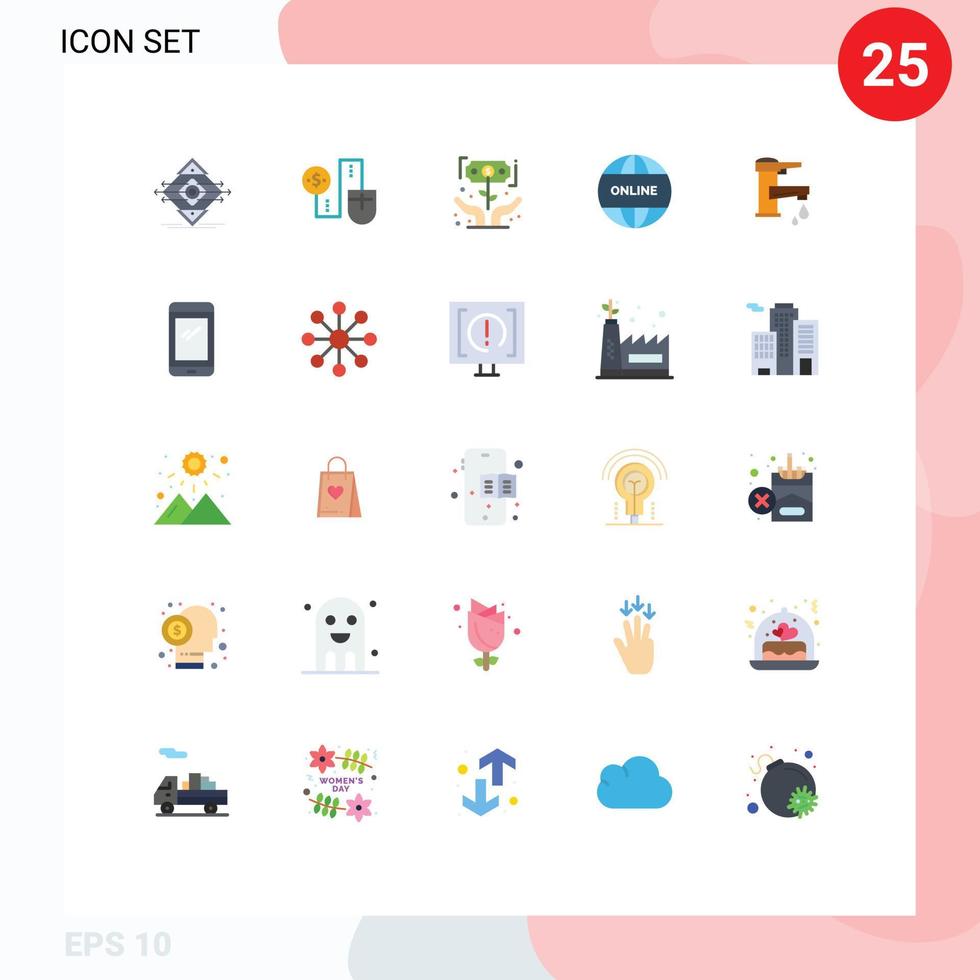 25 Creative Icons Modern Signs and Symbols of website business dollor money investment Editable Vector Design Elements