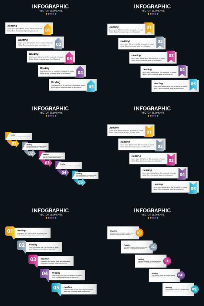 Our Vector 6 Infographics Pack includes everything you need to create a professional presentation.