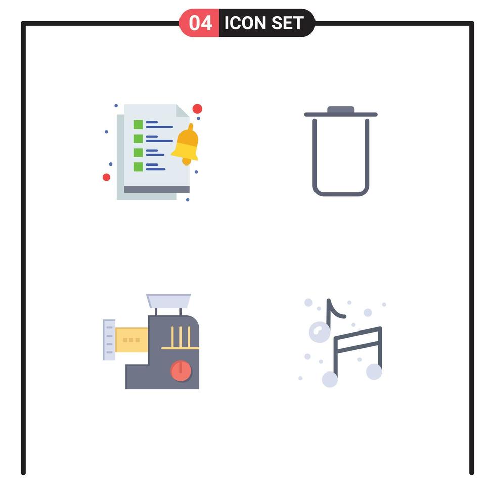 Pictogram Set of 4 Simple Flat Icons of checklist mix instagram mixer art Editable Vector Design Elements