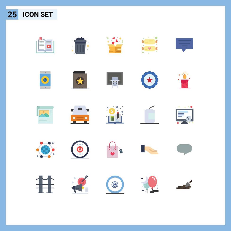 25 Creative Icons Modern Signs and Symbols of sweets candy recycle baby heart Editable Vector Design Elements